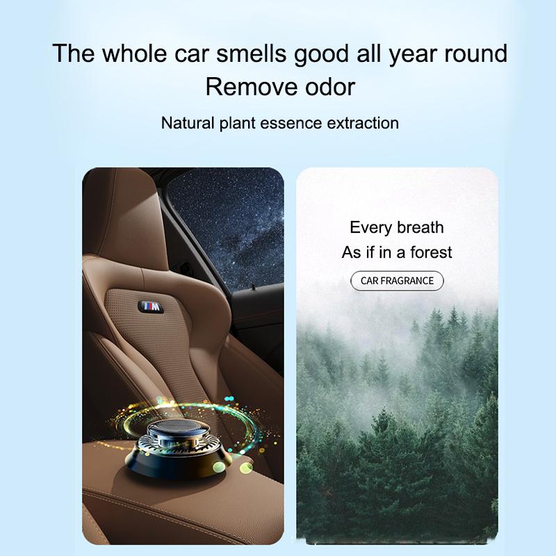 Solar Car Fragrance Diffuser Long Lasting Rotating Car Aromatherapy Car Essential Oils Diffusers Deodorizing Car Interior Parts