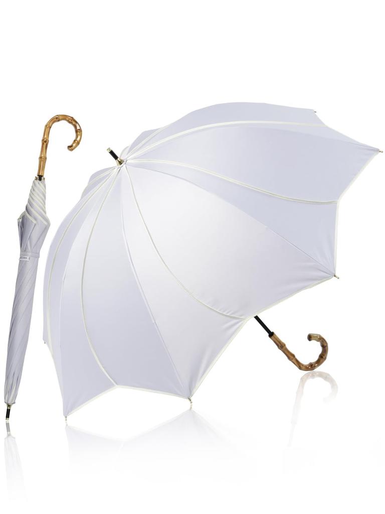 KIZAWA UV Long Deep Complete Parasol and Rain Level 5 Water For Sunny and Rainy Heat Day Bamboo 50cm Ribs X Parasol, Protection, 100% Shading,