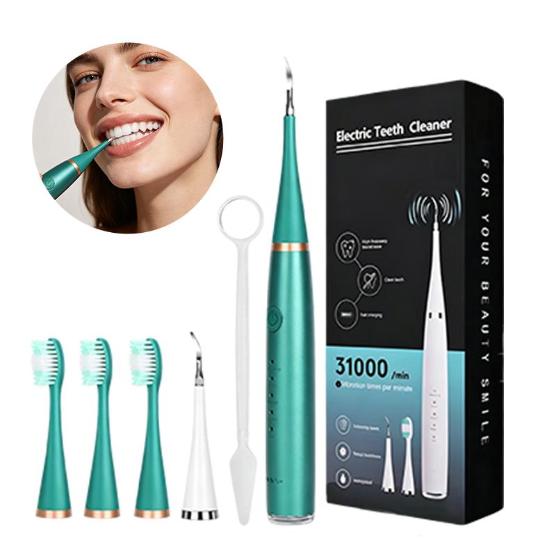 Professional Dental Cleaning Kit Ultrasonic Scaler Electric Toothbrush USB Rechargeable Calculus Remover Replacement