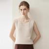 Pure Cashmere Women's U-Neck 12-Gauge Sleeveless Camisole Vest