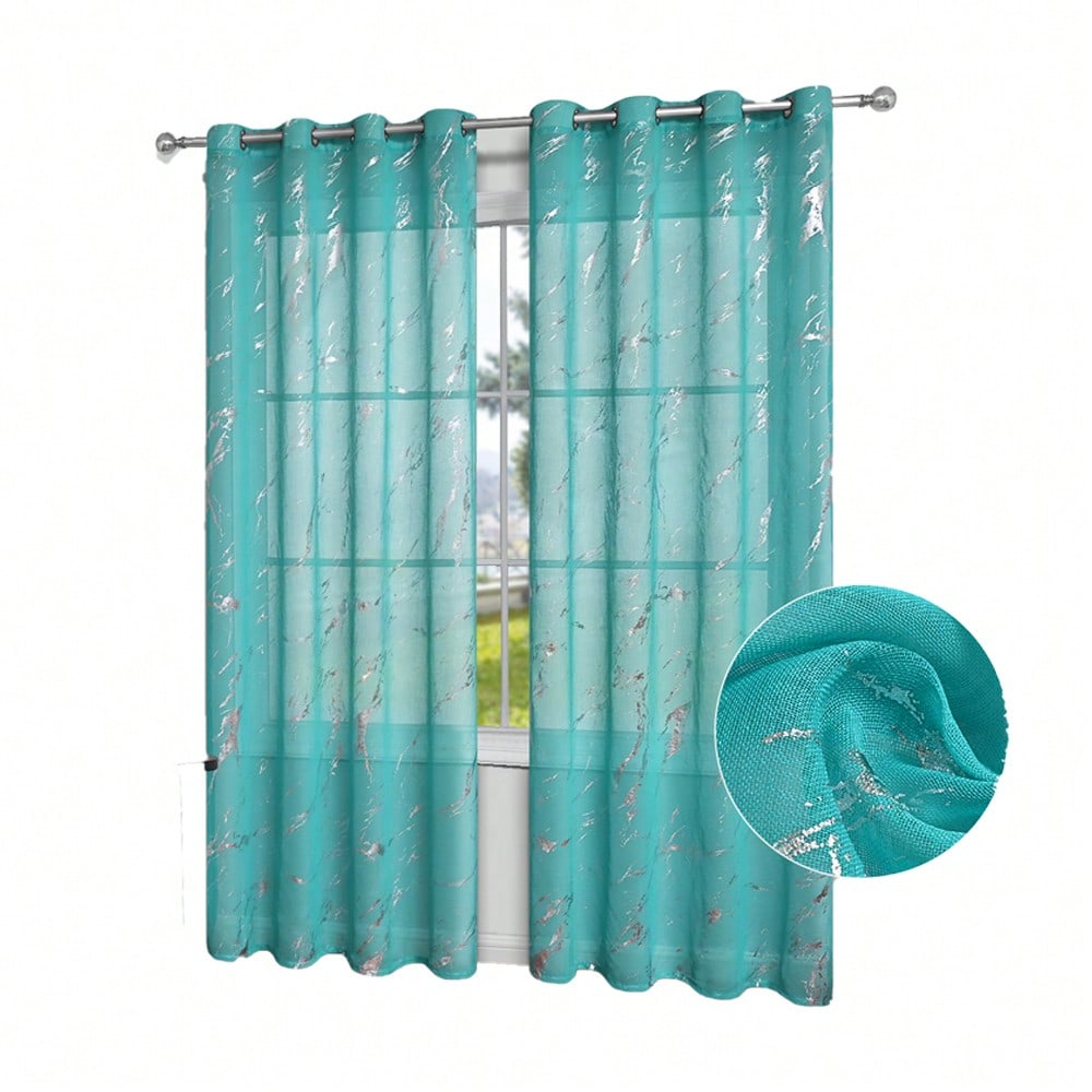 1 st Elegant Halvskuggande Marmormönster Fönsterskärmar för Sovrum och Vardagsrum