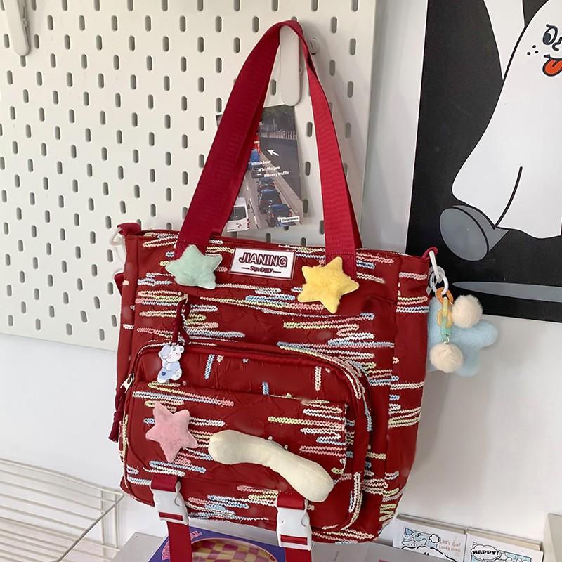 Children's Schoolbags Elementary School Girls Junior High School Students Cute Girl Striped Backpack