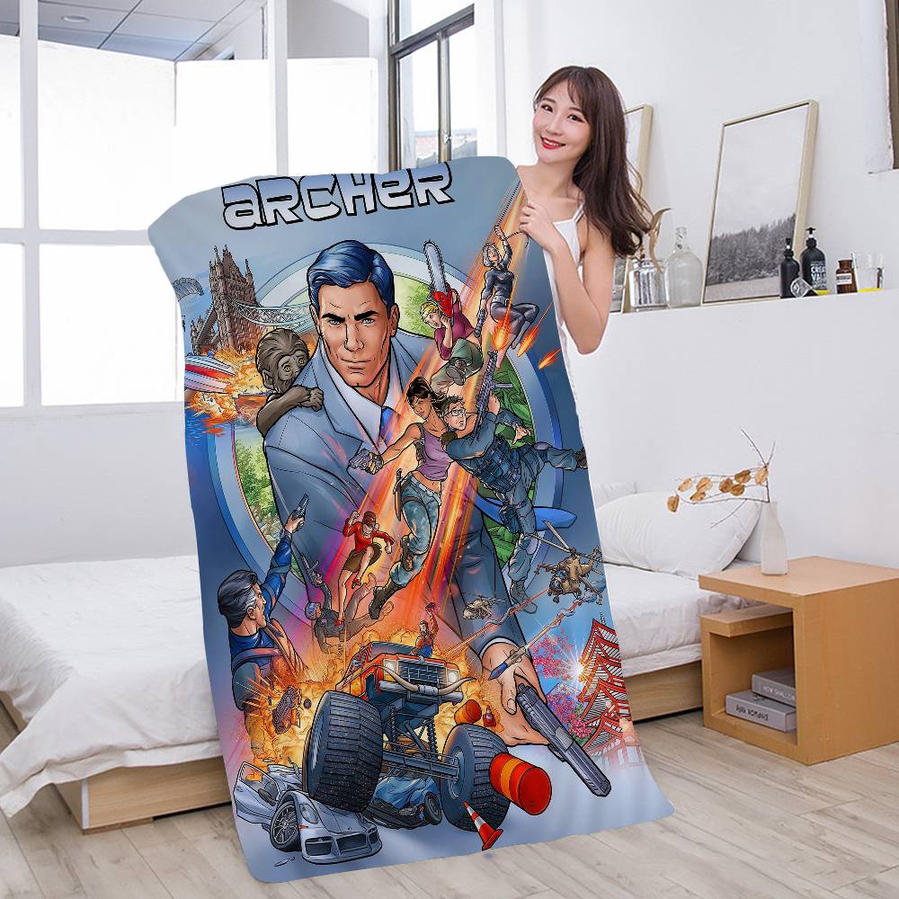 TV A-Archer Beach Towel Colorful Bath Towels For Girl Microfiber Quick Dry Sand Free Beach Yoga Spa Gym Pool W30*H60(CM)
