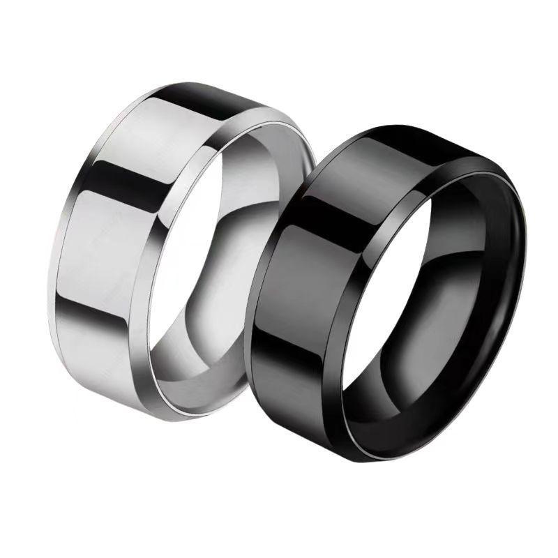 Men's Matte Titanium Steel Ring - Stylish Stainless Steel Design, Popular In Japanese, Korean, European, and American Fashion.