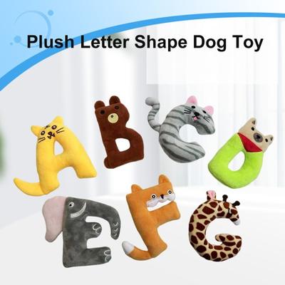 Interaktives Alphabet-Hundespielzeug aus Plüsch mit Geräuschen, bissfest, zähneknirschend, lindert Langeweile, attraktives Hundespielzeug