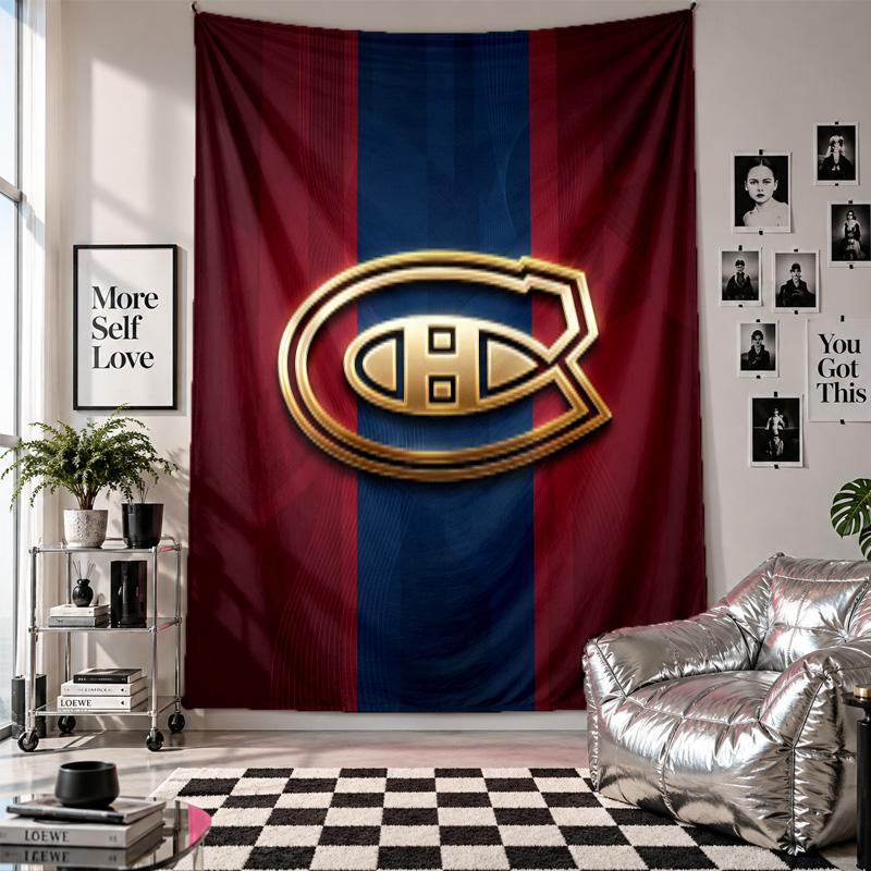 Montreal Canadiens Wall Tapestry Home Decor Wall Hanging Cloth for Bedroom Living Room Background