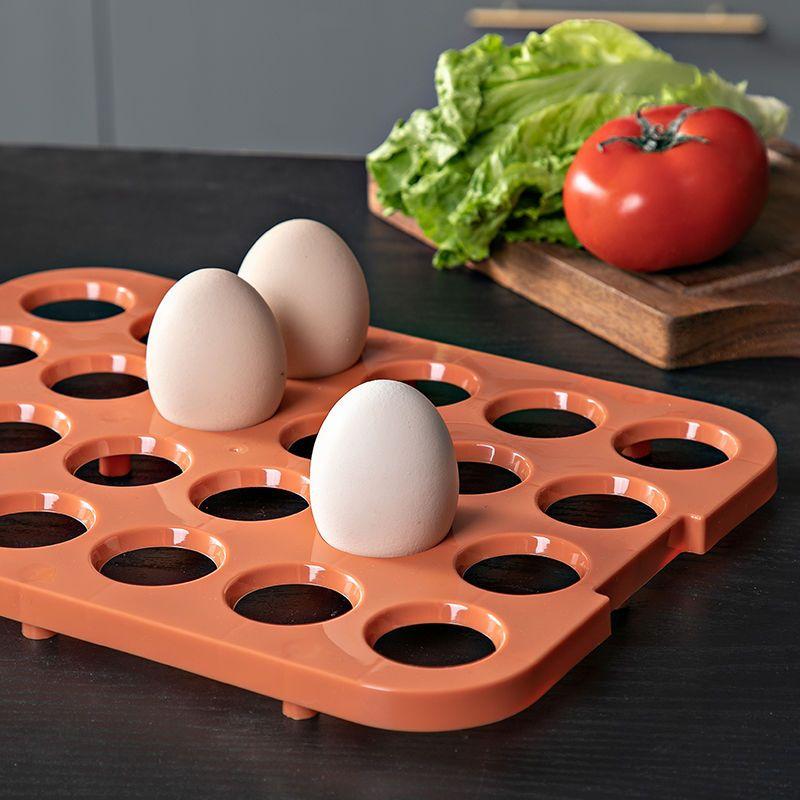 Aufbewahrung für die Küche, stapelbarer Eierhalter, Aufbewahrungsbox, automatischer Roll-Kühlschrank-Eier-Organizer, Eierablagebehälter mit großer Kapazität