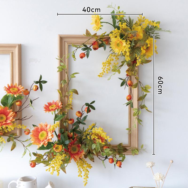 Floral Art Photo Frame Set for Wall and Window Decoration
