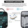 Schwarzer Totenkopf-Falter Isolierte Lunchtasche Mystischer Falter Totenkopf Totenkopf Wiederverwendbare Tragbare Lunchbox Wasserdichte Thermische Kühltaschen