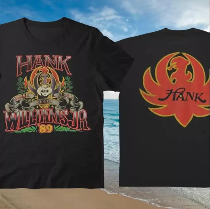 Винтажная черная двусторонняя футболка Hank Williams Jr Double Eagle 1989 Tour Унисекс футболка Allsi M
