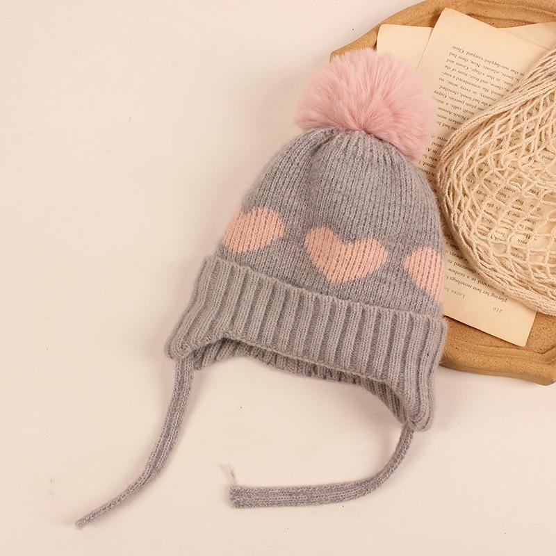 Compre Winter Baby Hat Warm Pompom Infant Hat Fleece Lining Kids