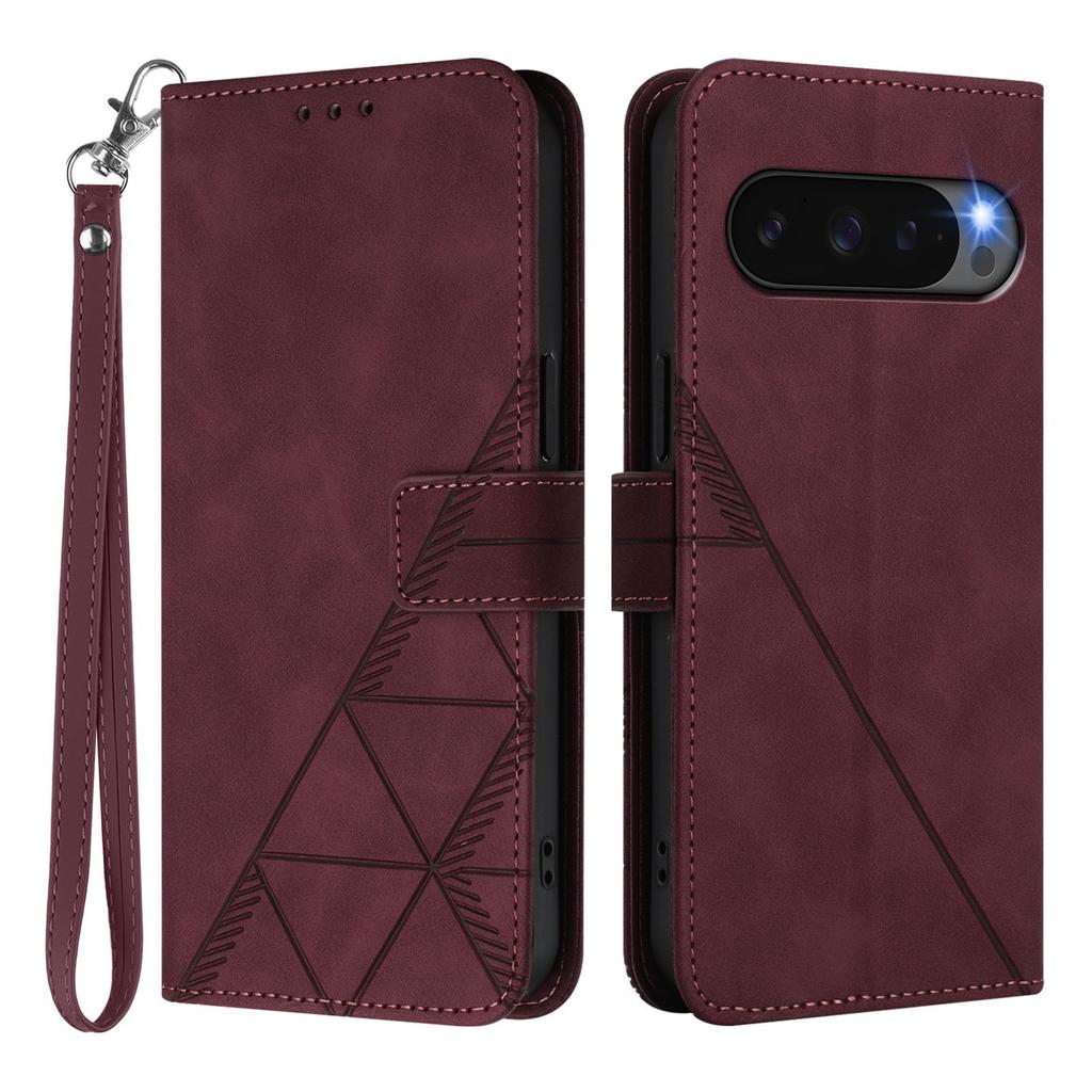 For Google Pixel 10 Pro/10/9 Pro/9 Leather Case with Hand Strap Wallet Stand Phone Cover
