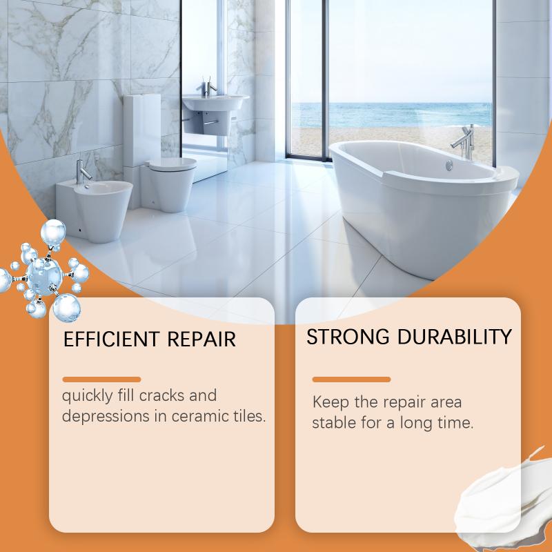 Jakehoe Tile Repair Paste - Home Tile Repair Paste For Loose, Cracked, Hollow, Scratched, And Dentchy Tiles