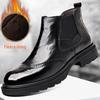 Men's Genuine Leather Winter Martin Boots - Soft Sole & Velvet Lining for Warmth