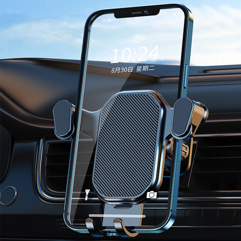 Car Phone Holder Mobile Cell Phone Stand Portable Smartphone Mount Gravity Support In Car For iPhone 14 13 12 11 Xiaomi Samsung