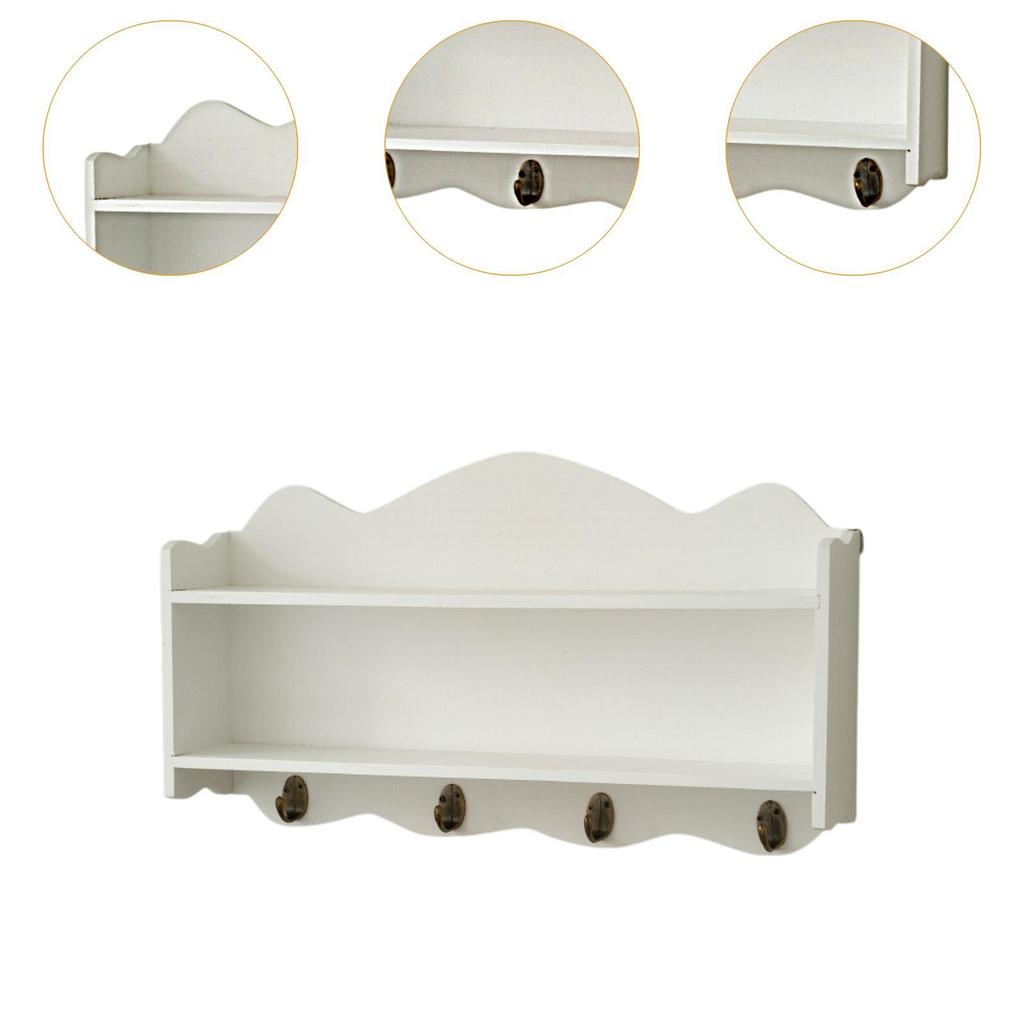 Floating Shelves Multi-use Easy to Install Sturdy Ornaments Display Stand Double-layer Rack Wall Shelf for Entryway Office