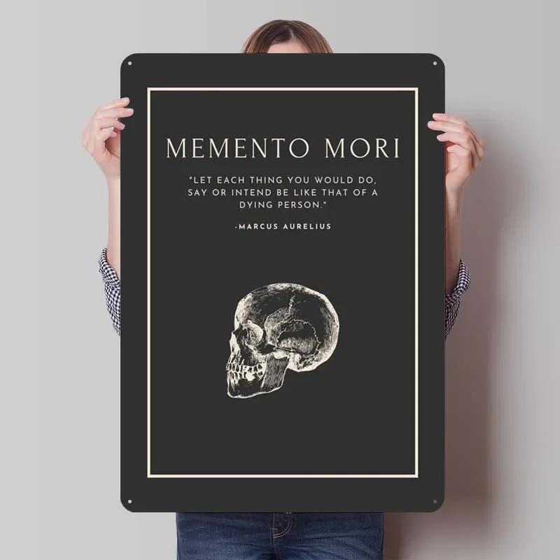 Mark Aurel Stoiker Zitat Schild Inspirierende Poster Dekoration für Heimdeko Artikel Metall Blechschilder für Wandkunst Dekoration