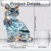 2D Colorful Animal Acrylic Ornaments Colorful Cat Figurine Decoration Kitten Standing Miniature Desktop Decoration For Home
