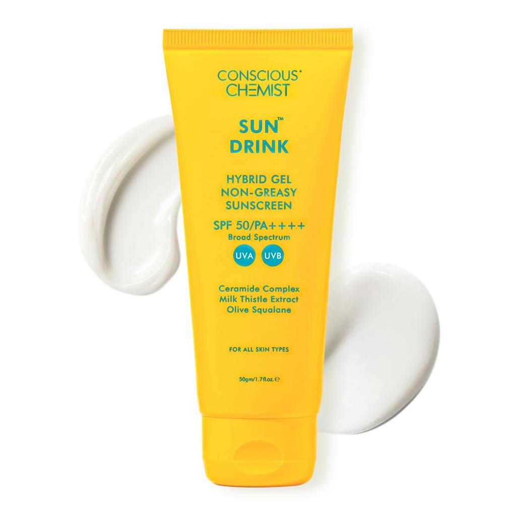 Conscious Chemist Dewy Ceramide Sunscreen SPF 50 PA++++ | For Oily Skin | UVA/UVB & Blue Light Protection | Fragrance-Free | For Men & Women, All