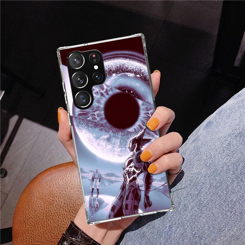 

One P-Punch-Man Garou Phone Case For Samsung Galaxy S24 S25 Edge S26 Ultra S23 S22 S21 Plus S20 FE + Personalized Print Cover Ga Samsung S23