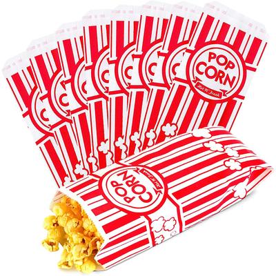 LMETJMA Papírové sáčky na popcorn Nepropustné Sáčky na popcorn odolné proti mastnotě Jednorázová papírová nádoba na popcorn na párty JT202