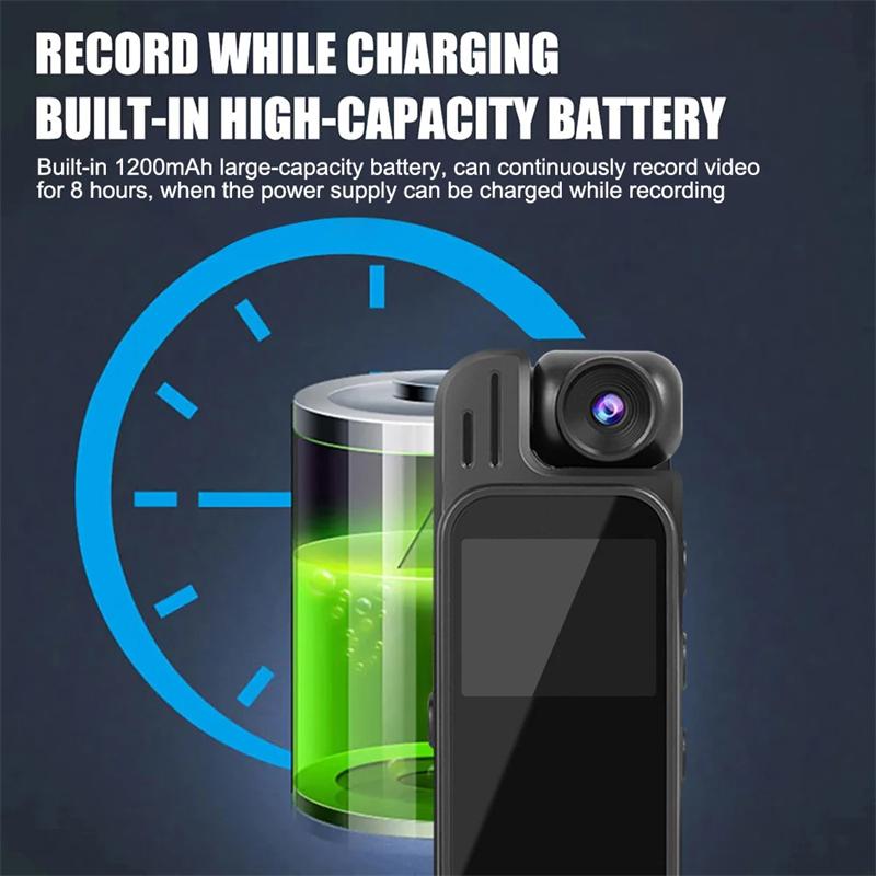 HD 1080P Mini-Kamera Tragbarer digitaler Videorecorder Getragene Polizei-Kleinkörperkamera Infrarot-Nachtsicht-Sport-DV-Camcorder