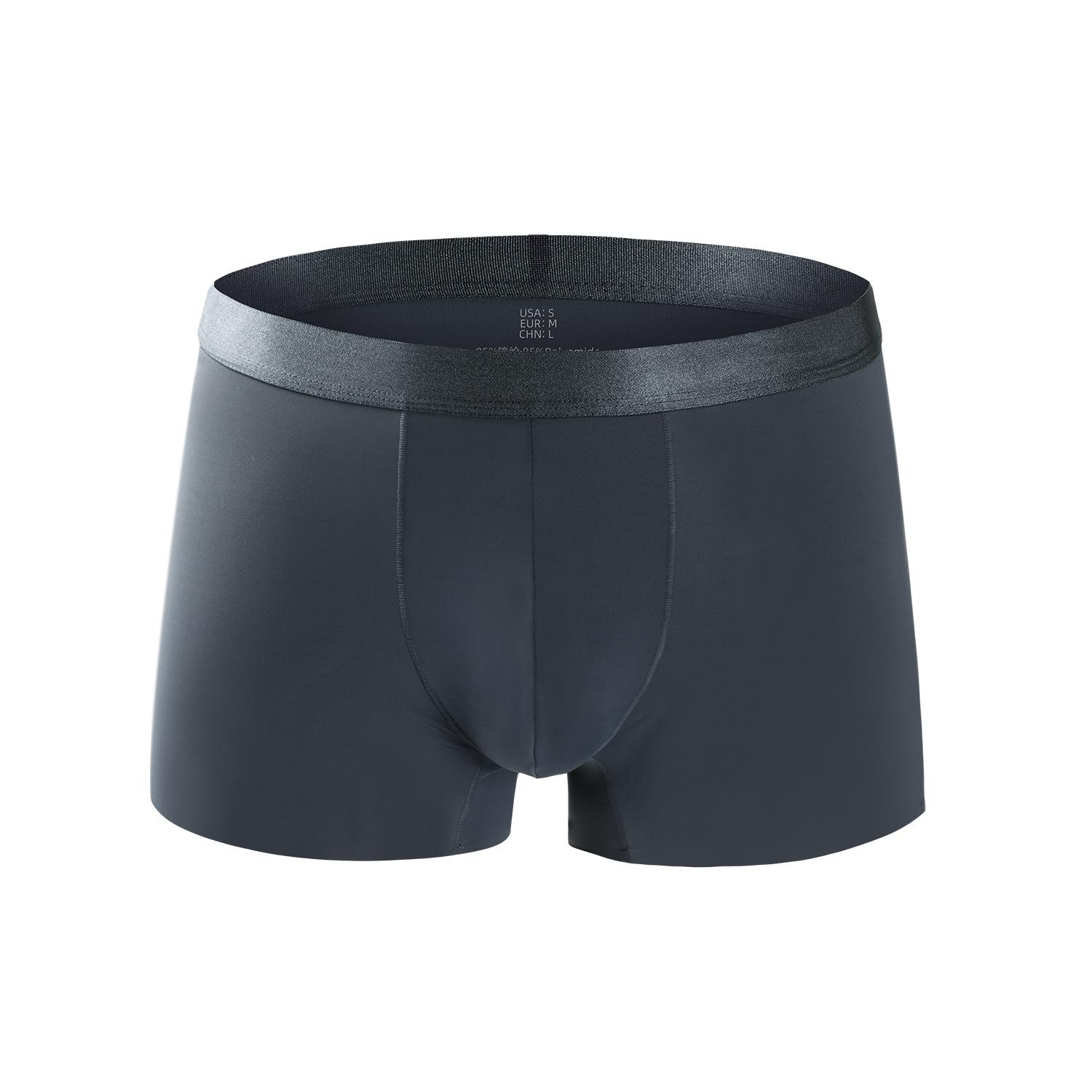 

1 шт. Мужские трусы-боксеры из ледяного шелка, дышащие боксерки, мужские трусы M L XL 2XL 3XL 3XL вино красного