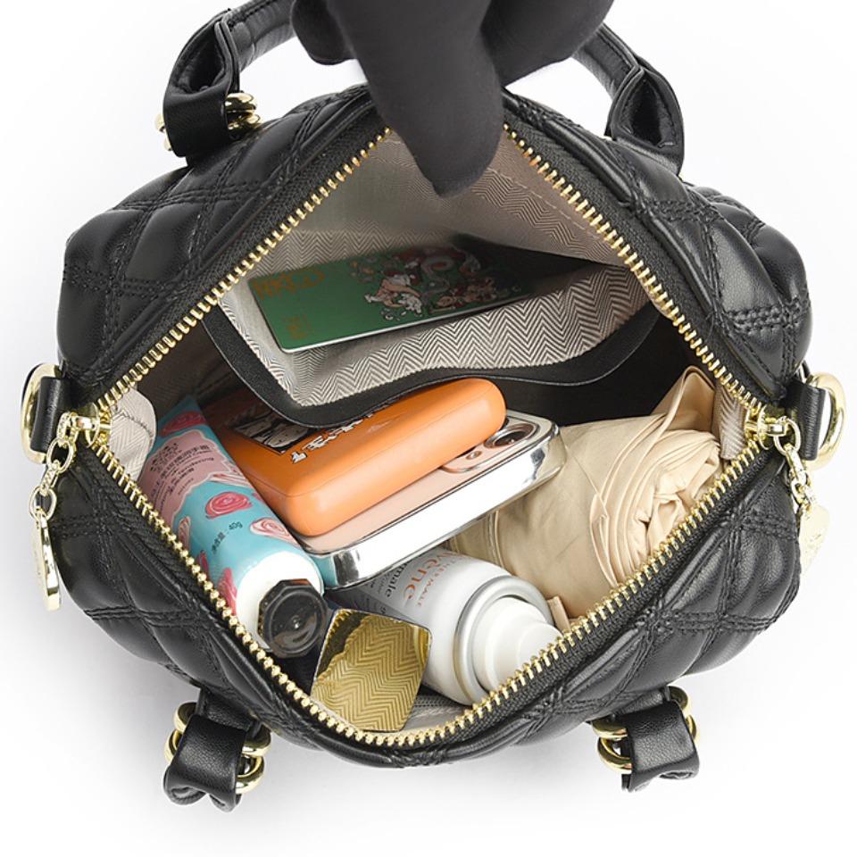 High Quality Soft Leather Women's Shoulder Bag Luxury Brand Tote Fashionable Ladies' Large Capacity Boston Bag