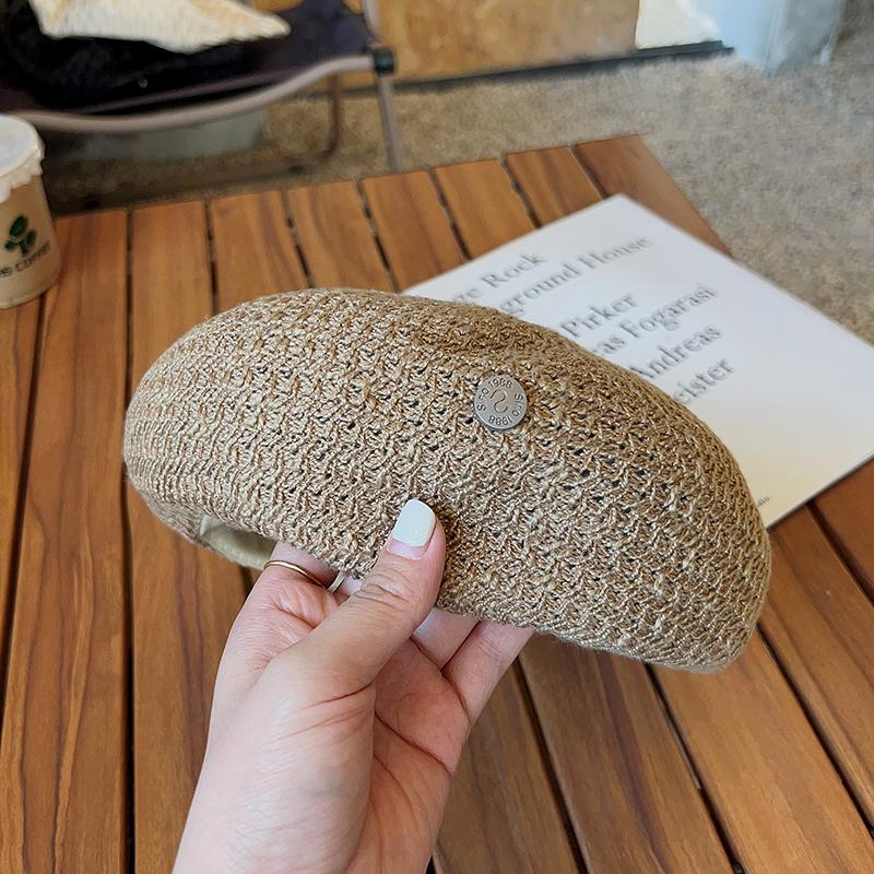 New beret women's summer versatile breathable thin painter hat fashionable big head circumference hat showing small face