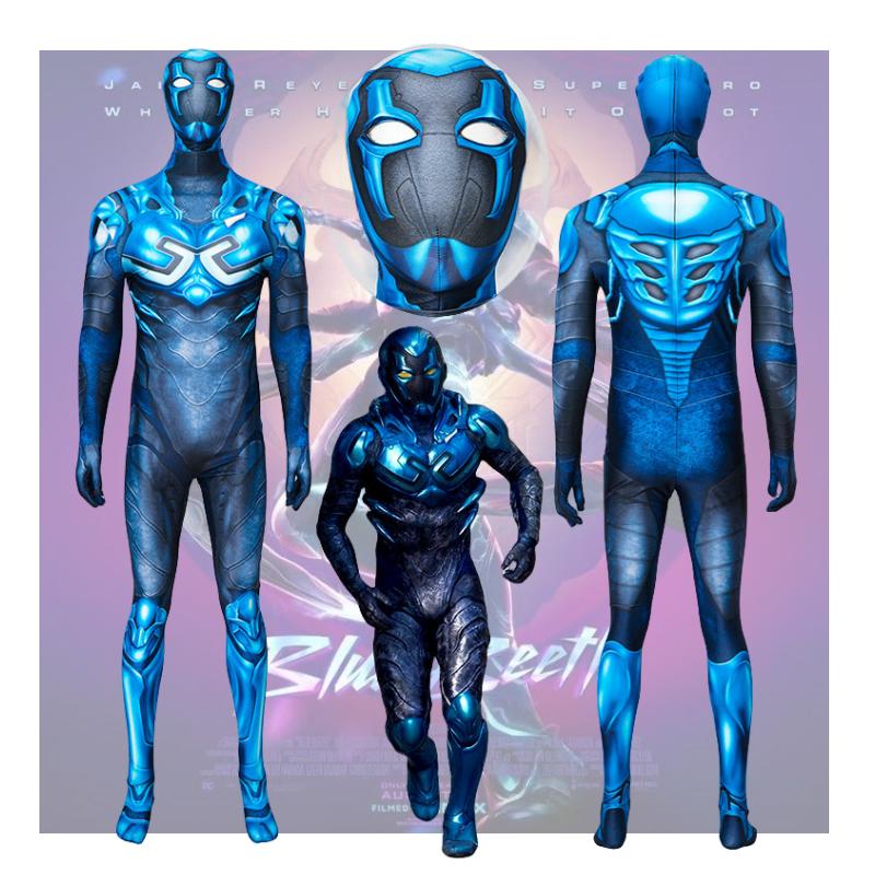 Cosplay Beetle Blue Jumpsuit Adult Kids Costume Anime Party Halloween Outfit