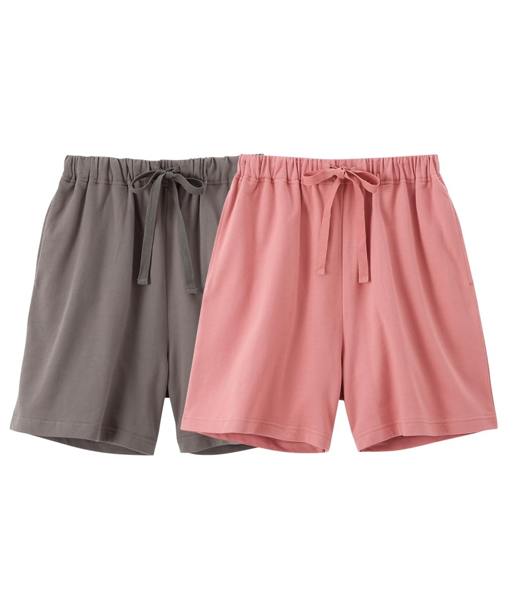 

Loungewear Lounge Set of 2 Pink [Nissen] Women s Bottoms, 100% Cotton, Short-Length Pants, (Mini Fleece, + Mocha, L)