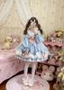XHSUKADO Lolita Long Star Sailor Cat Claw Bunny Light Size M Women's Dress, Sleeves, Spring, Summer, Fall, Dreamy, Cute, Ribbon, Pattern, Collar,