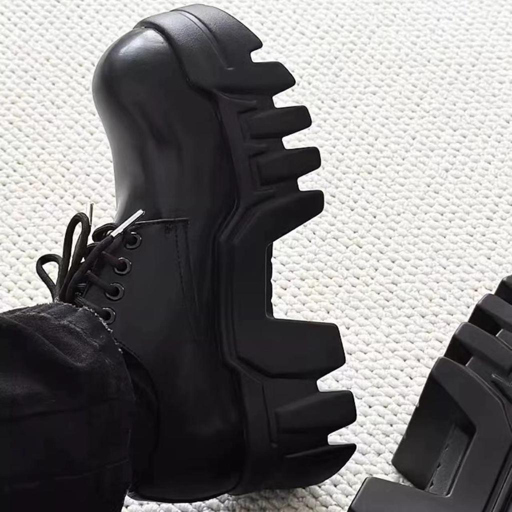 2024 Winter Retro Platform Round-Toe Lace-Up Derby Shoes - Height-Increasing & Versatile Casual Footwear