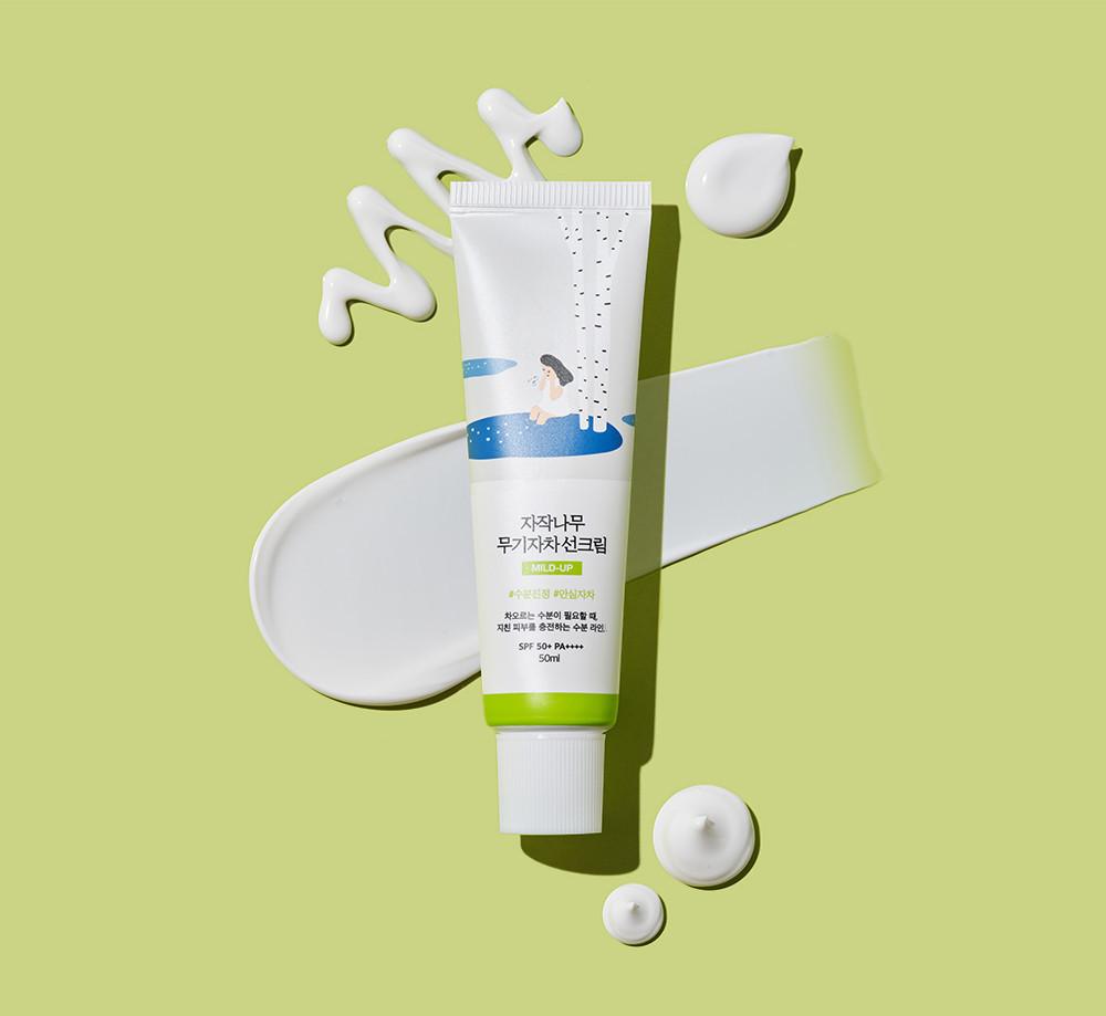 Round Lab Birch Mild Physical Sun Cream – Gentle UV Protection with Calming Hydration, Korean