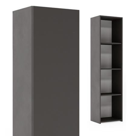 Solid bookcase LONI 160x40 cm - color Gray