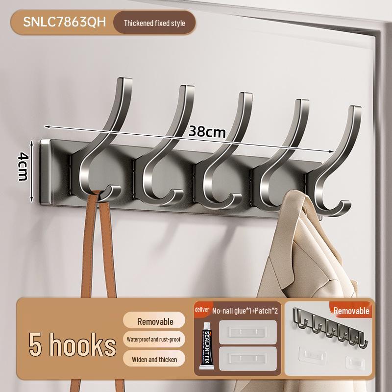 Space-Aluminium Haken ohne Bohren: Haken für Bad, Küche, Mantel, Handtuch & Mehr