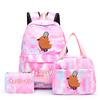3Pcs/Set Chainsaw Man Kawaii Casual School Bag Colorful Backpack Set Girl with Lunch Bag for Women Student Teenager Rucksack Pencil Case