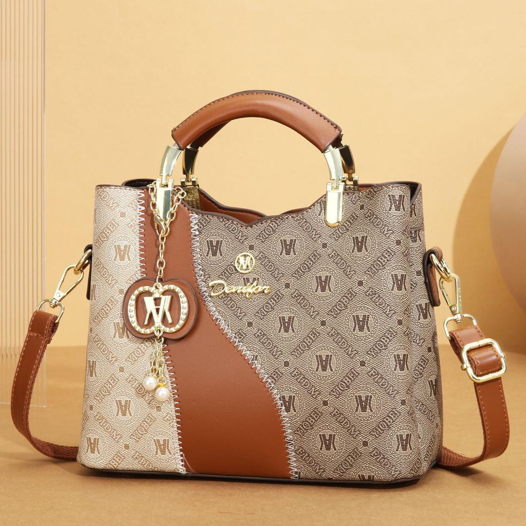 Large capacity tote bag women's 2025 new fashion versatile high sense large bag work handbag flower