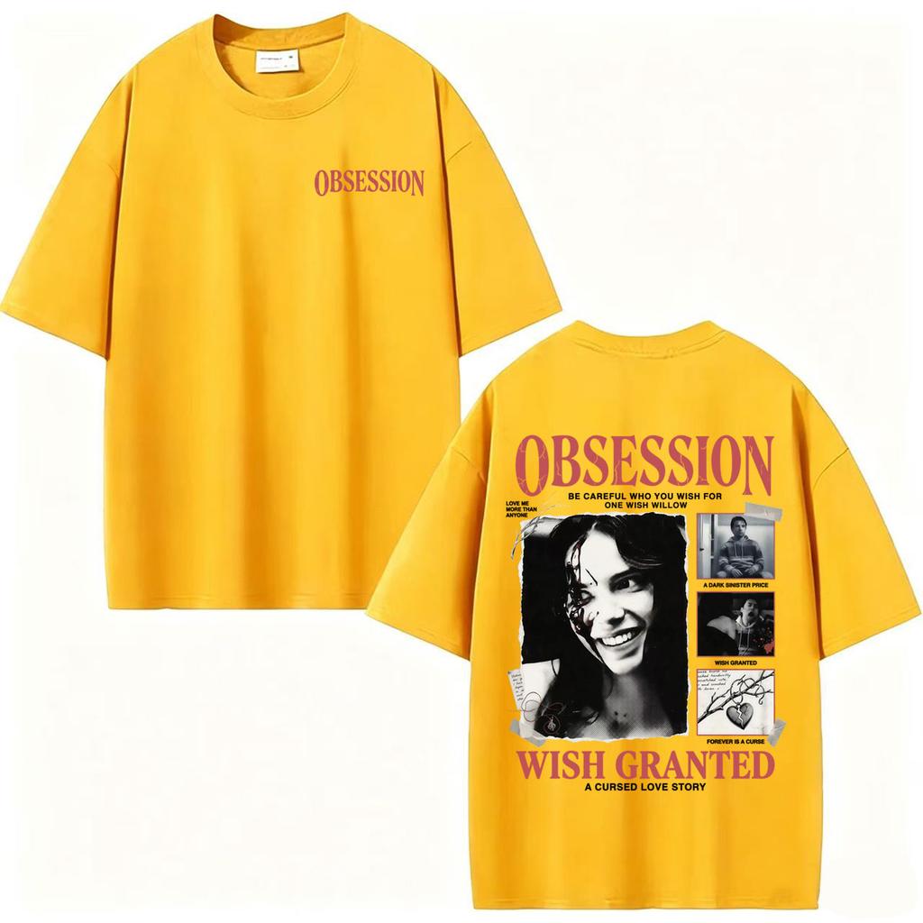 Obsession Horror 2026 Movie Tshirts Hot Sale One Wish Willow Graphic T Shirts Unisexs Clothing Fashion Retro Short Sleeve T Shirt