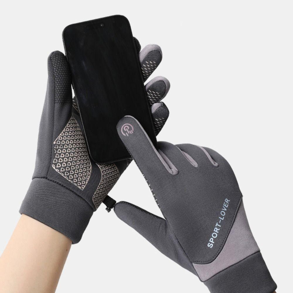 Thicked Cycling Gloves Thermal Fleece Warm Outdoor Mittens  Sports