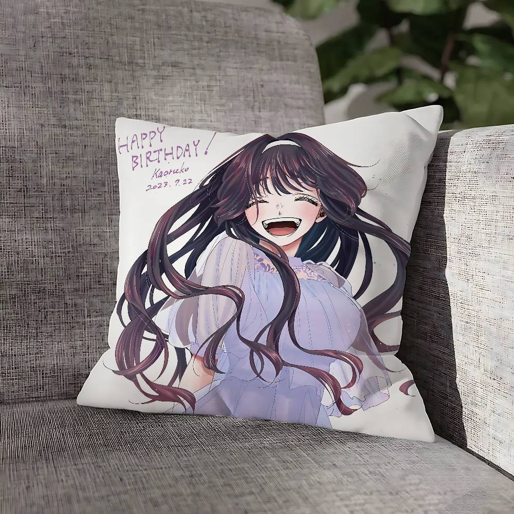 Kaoruko Waguri Hana wa Rin to Saku Pillow Case For Sofa Decor Car Office Room Printing Cushion Cover Decorations and Protector