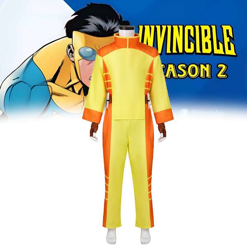 Invincible Cosplay Outfit For Children Polyester Fashion Comic Book Dress Halloween Attire