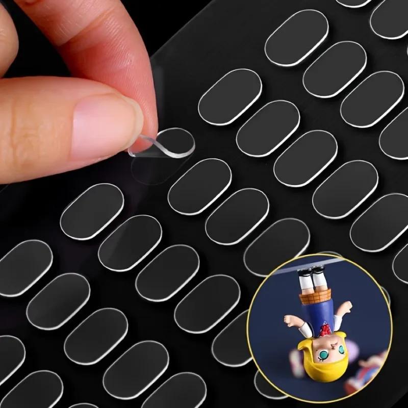200 Pezzi Pad Biadesivi Trasparenti - Adesivi Antitraccia e Antiscivolo per Progetti Fai-da-Te e Decorazioni per Modellini di Auto Doppio