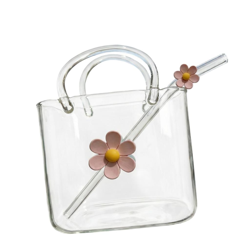 770ml Glas Handtasche Leicht Weinbecher Set Mit Tablett, Bar Kreativ, Trendiges Cocktailglas