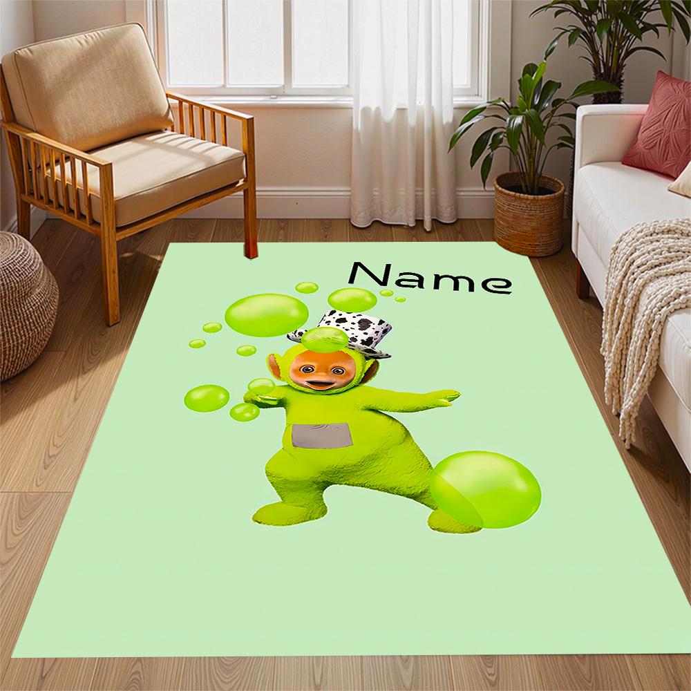 Green Alien Adventure Personalized Name Carpet Design for Outdoor Hallway Dining Room Kitchen Anti-slip Rug Decorate Offices