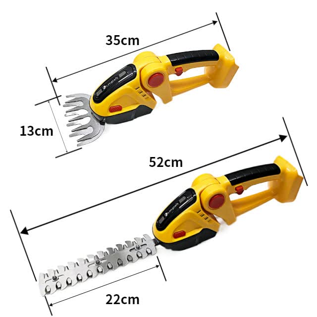 Makita Compatible Rechargeable Lawn 130mm Mowing 220mm Pruning Compatible with DIY Longsafe Trimmer, 18V/14.4V, 2-Way, Cordless, Ultra-Lightweight,