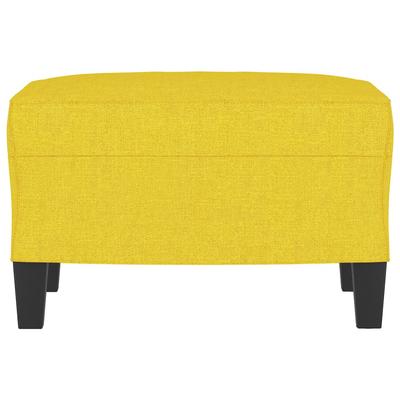 Footstool Light Yellow 60 X 50 X 41 Cm Fabric