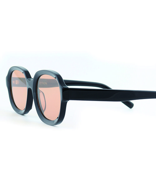 Peisyeon Black Oval Orange Lens Sunglasses 9017