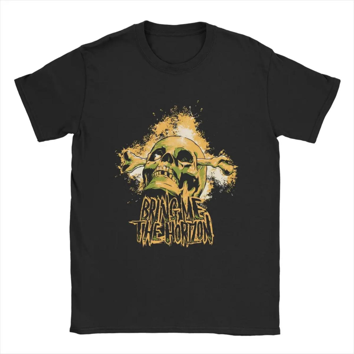 

Bring Me The Horizons Рок Мужские Футболки Готик Метал Группа Новинка Футболки Короткий Рукав Круглый Вырез Футболка Хлопок Одежда Большого Размера XXXL чёрный