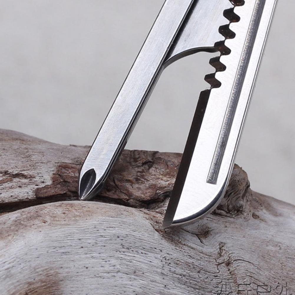 Camping Multi Function Folding Tool Keychain Opener Screwdriver 8 In 1 Utility Outdoor Survival Rescue Pocket Plier KeyRing